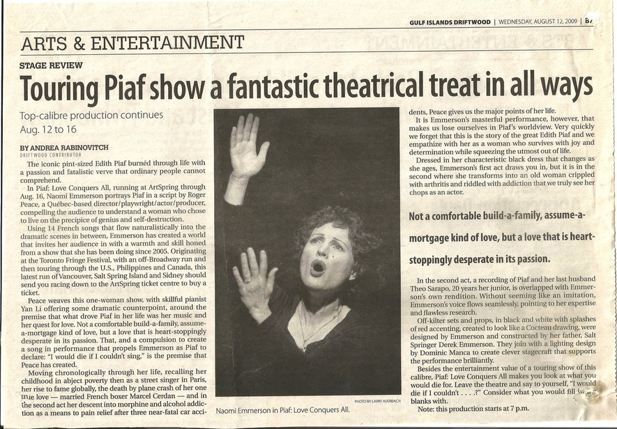 Charleston City Review of Piaf